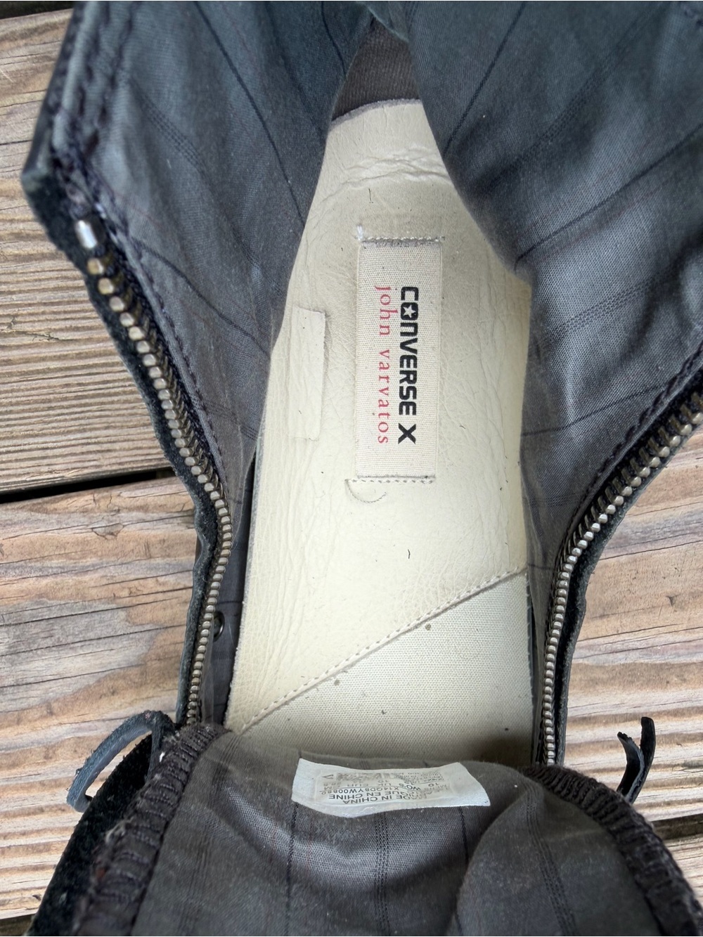 RARE Converse x John Varvatos Metal Toe Double Zip High Top Sneakers - Picture 8 of 14